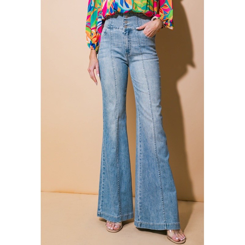 POSTCARDS FROM ME DENIM PANTS|LIGHT INDIGO|S|M|L