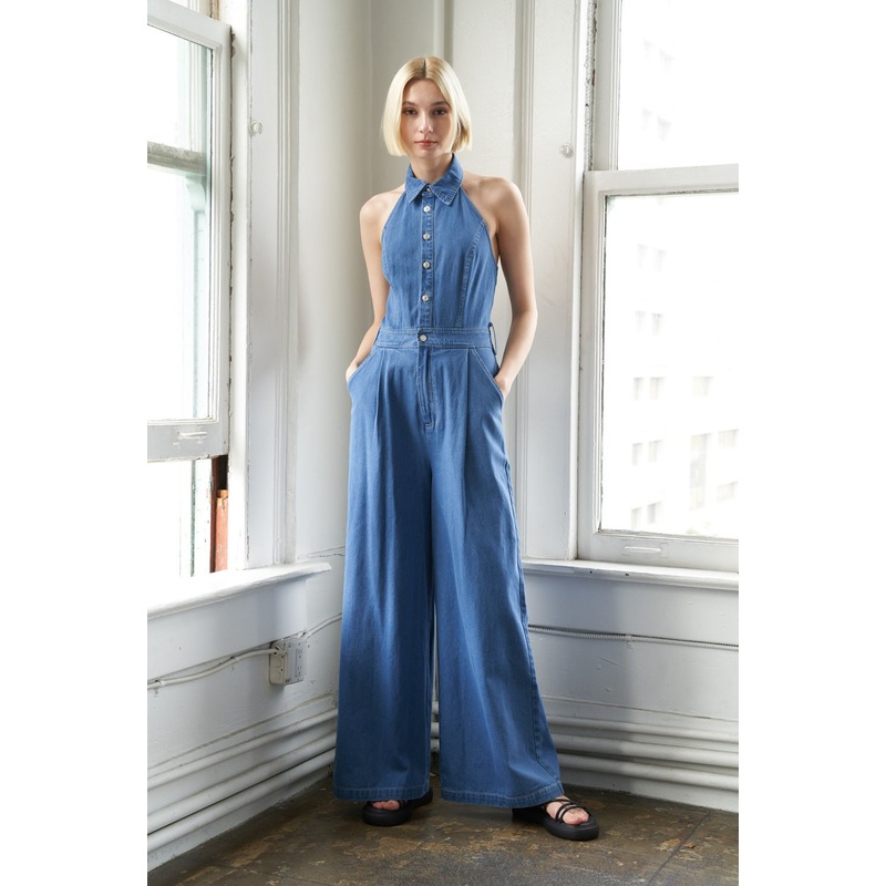 SERENE SEASONS DENIM JUMPSUIT|MEDIUM INDIGO|S|M|L