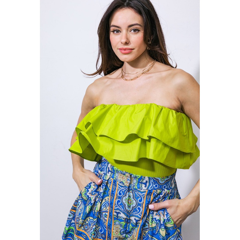 STEPPING OUT KNIT BODYSUIT|LIME|S|M|L