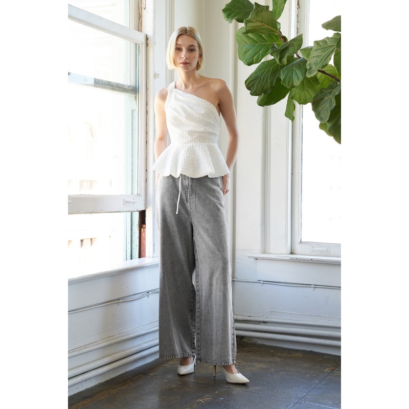 WHEN I MET YOU DENIM PANTS|GREY|S|M|L