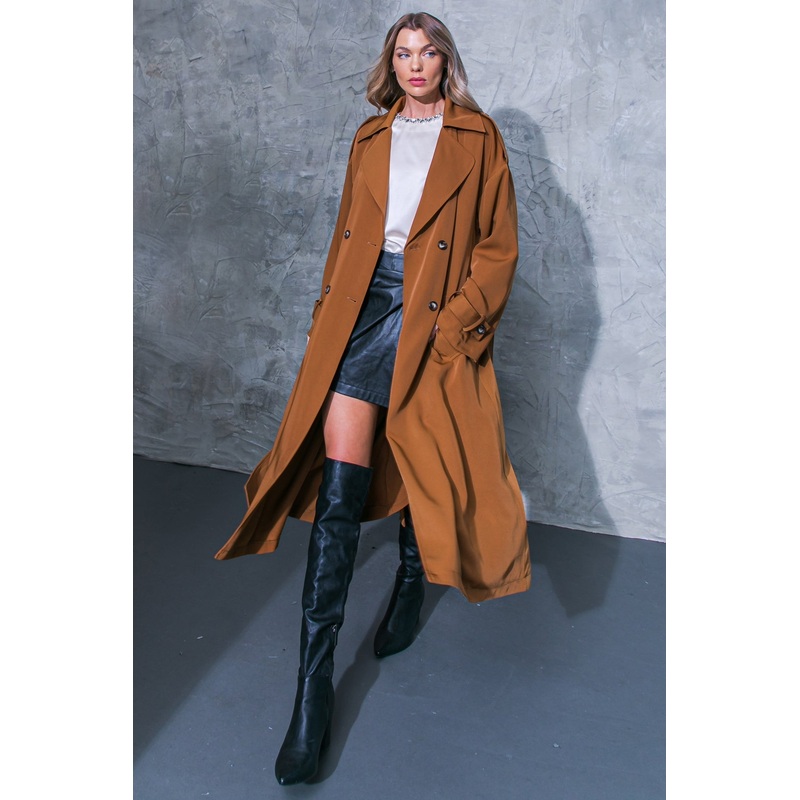 WOMEN ON THE MOON WOVEN TRENCH COAT