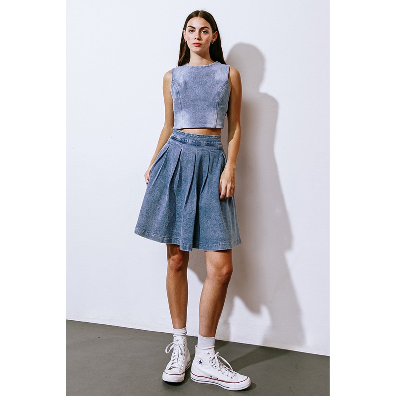 YOUR EYES ON MINE DENIM MINI SKIRT