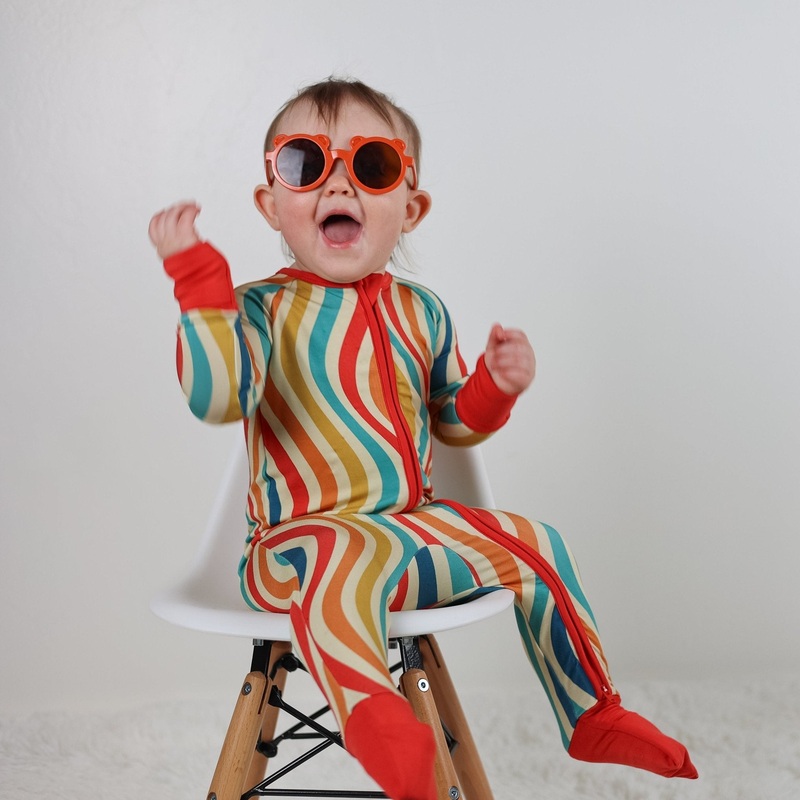 ZIP ROMPER – Groovy Wave|0/3m|3/6m|6/12m|12/18m|18/24m|2/3T