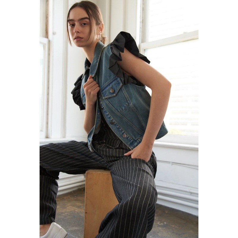 AUTHENTIC MOMENTS DENIM VEST|MEDIUM INDIGO|S|M|L