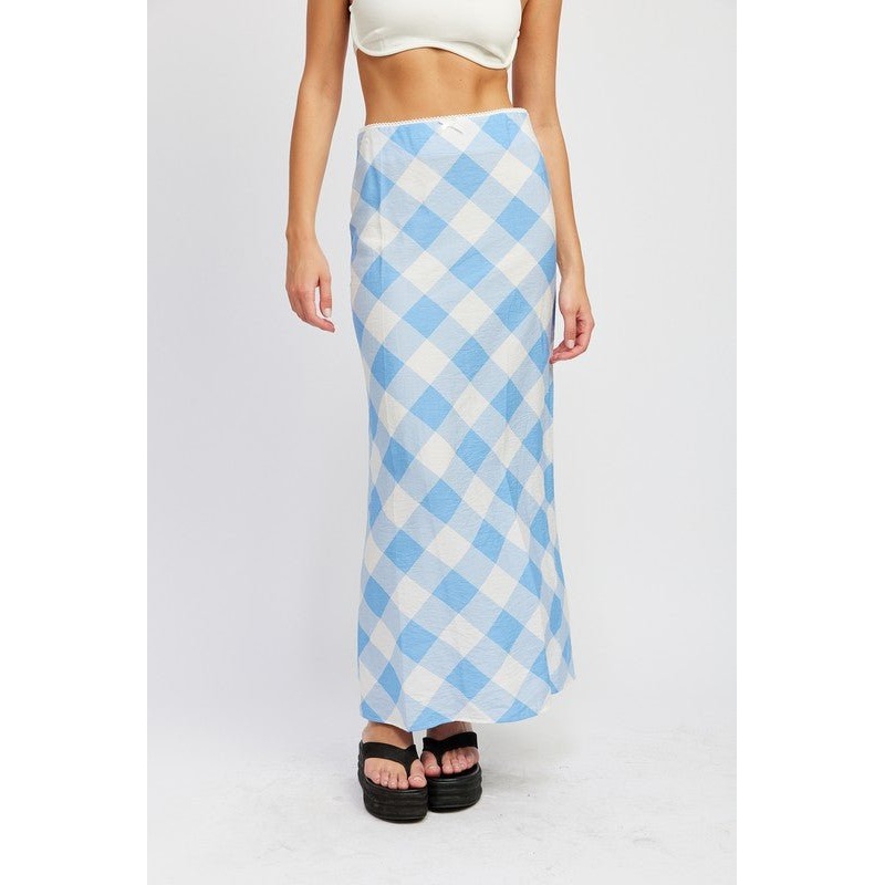 BIAS MAXI SKIRT|BLUE WHITE|S|M|L