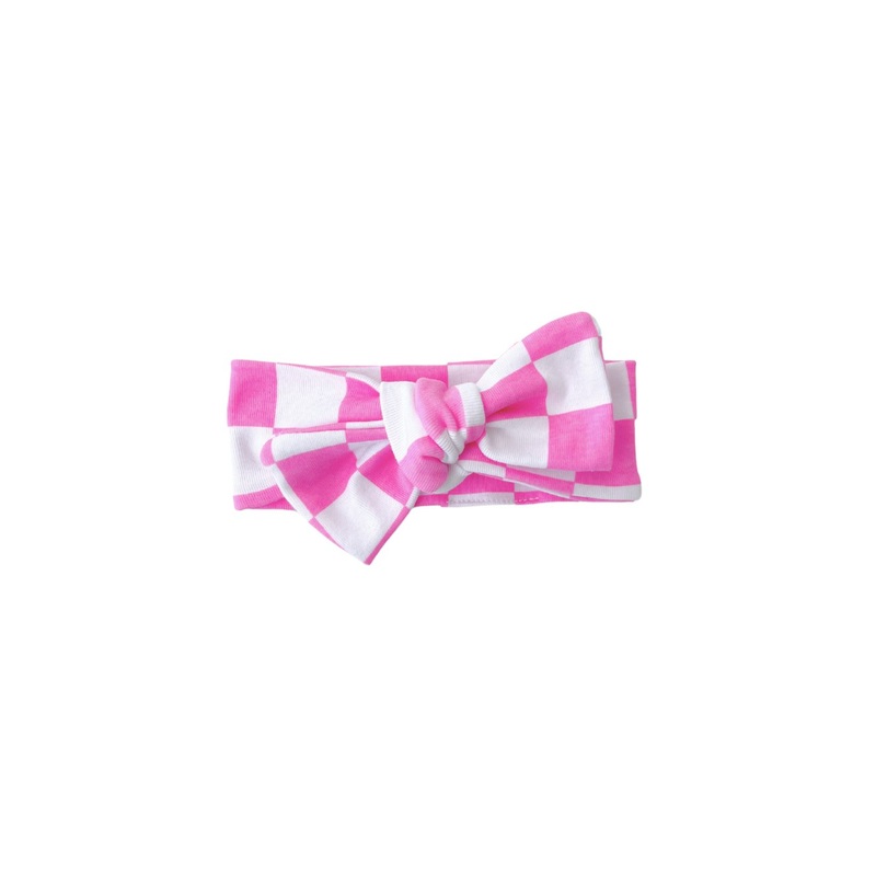 Checkered Headband | Bubble Gum
