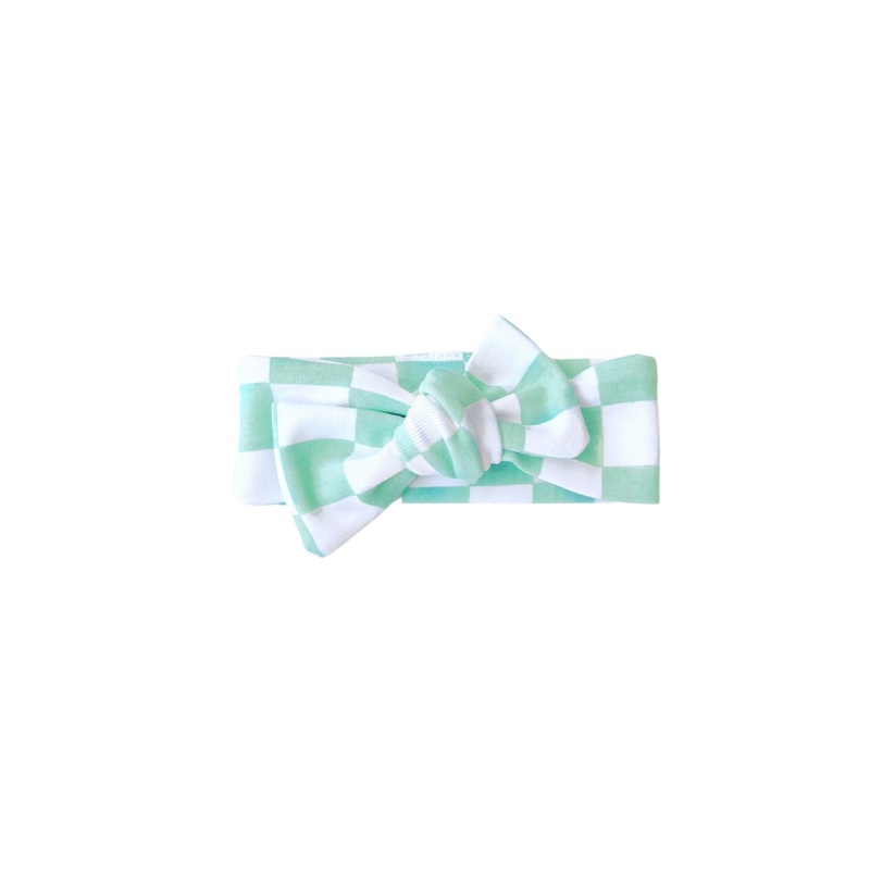 Checkered Headband | Mint|One Size