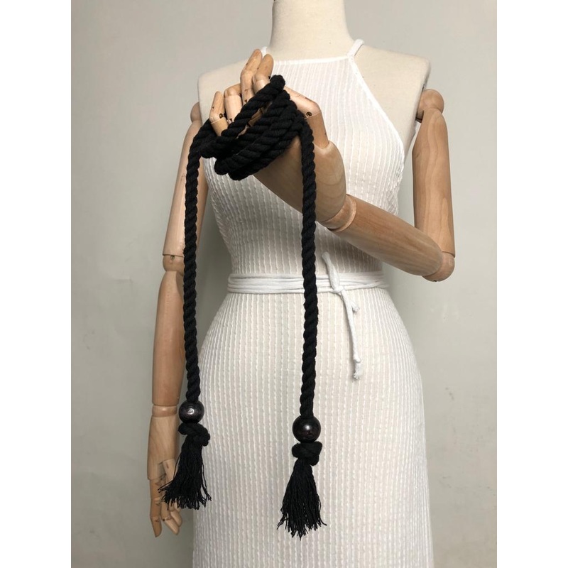 Gia Rope Belt – Black|Black|One Size