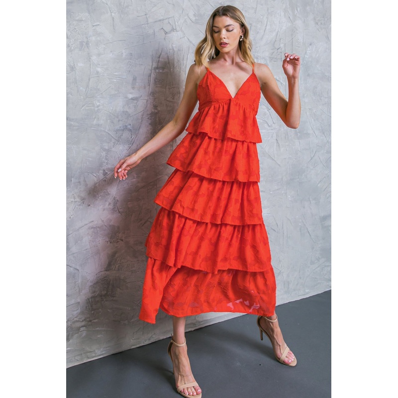 ISLAND AESTHETIC WOVEN MIDI DRESS