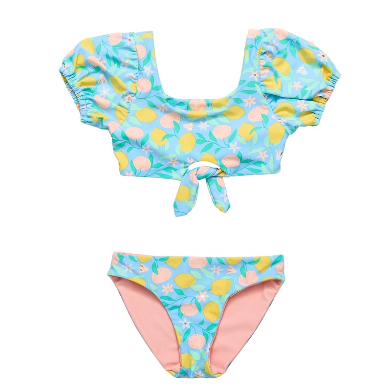 Lemon Drops Knot Front Bikini|2 (1-2y)|3 (2-3y)|4 (3-4y)|6 (5-6y)|8 (7-8y)|10 (9-10y)|12 (11-12y)