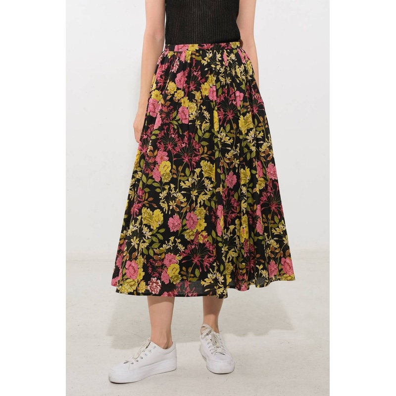 LOVE YOU MORE WOVEN MIDI SKIRT