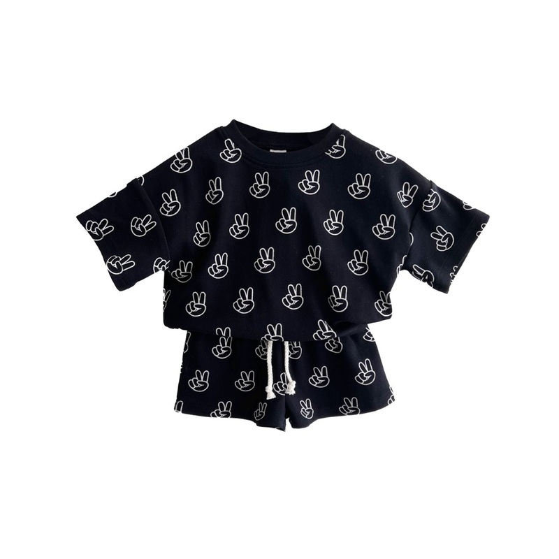 Shorts Set | Good Vibes|0-3M|3-6M|6-12M|12-18M|18-24M|2T|3T|4T|5T|6-7Y|8-9Y