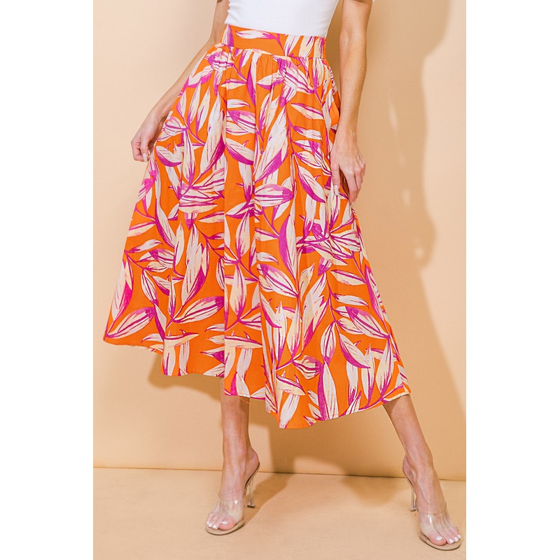 A WORLD OF GOOD WOVEN SKIRT|ORANGE|S|M|L