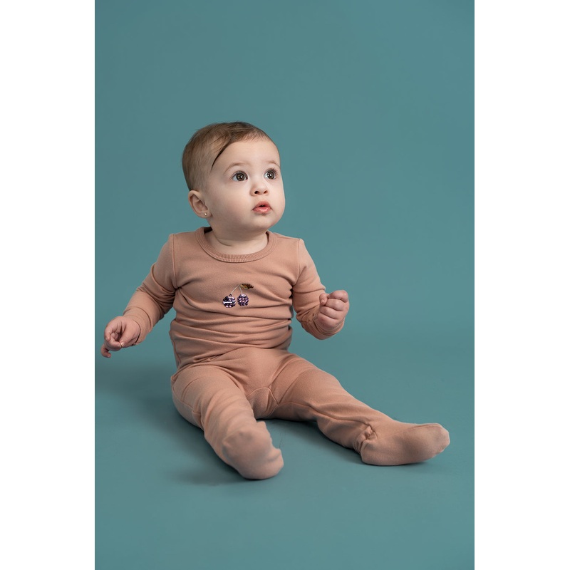 Bunny Print Onesie|Blossom|Dark Almond|1 Month|3 Months|6 Months|9 Months|12 Months