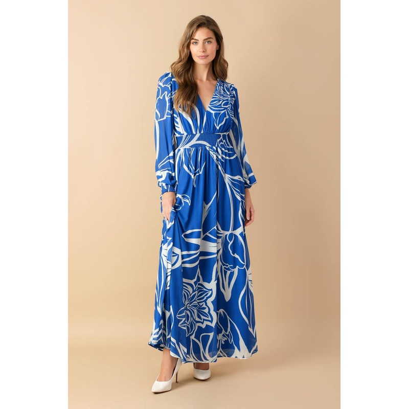 DANCING DEWDROPS WOVEN MAXI DRESS