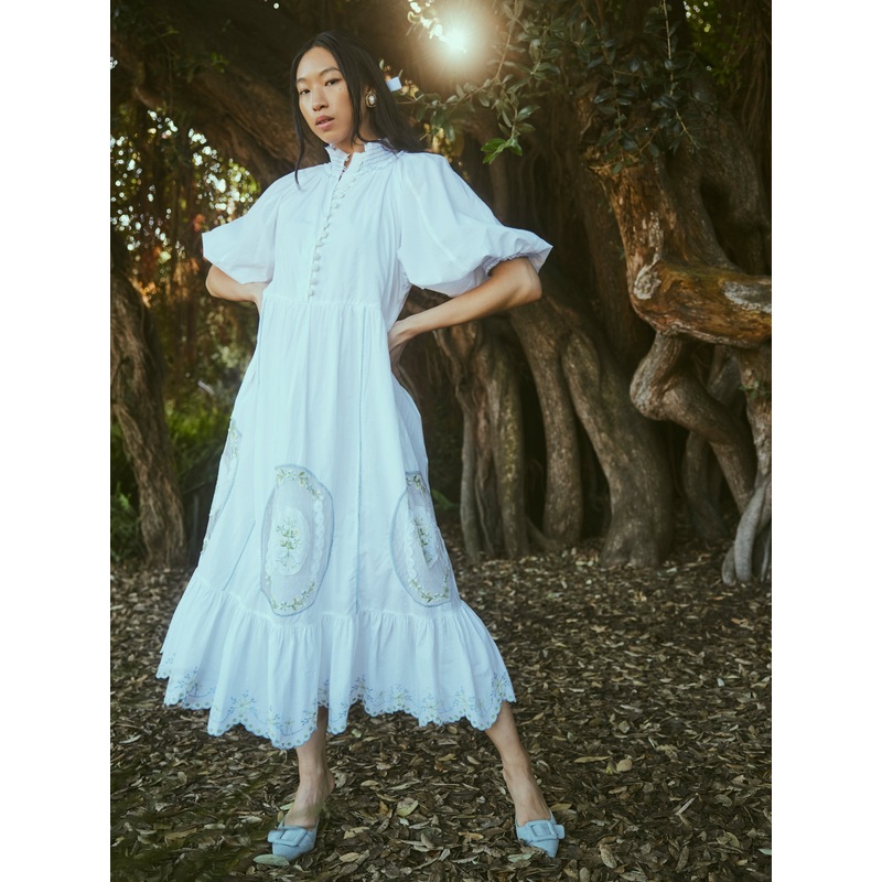 Eliza Maxi Dress|XX-Small|X-Small|Small|Medium|Large|X-Large|XX-Large|White Whimsy