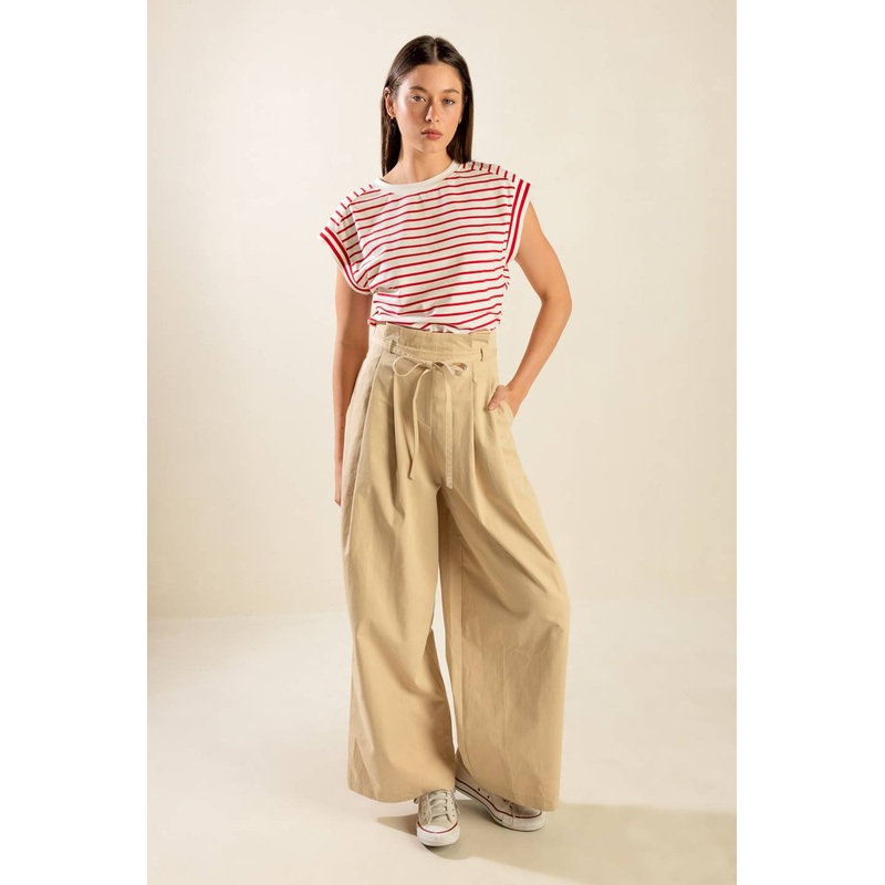 FINALLY OVER WOVEN PANTS|CREAM MULTI|S|M|L