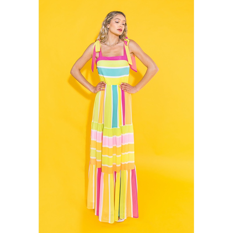 FOLLOW THE BREEZE WOVEN MAXI DRESS
