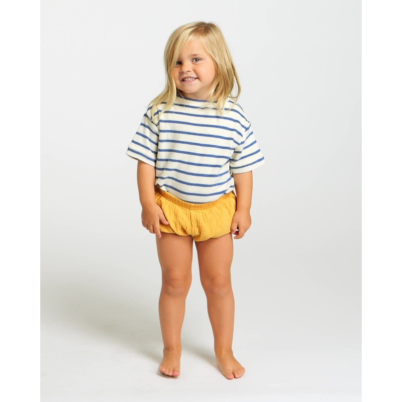 Kid’s Terry Tee (Cream/Navy)|3T|S|M|L