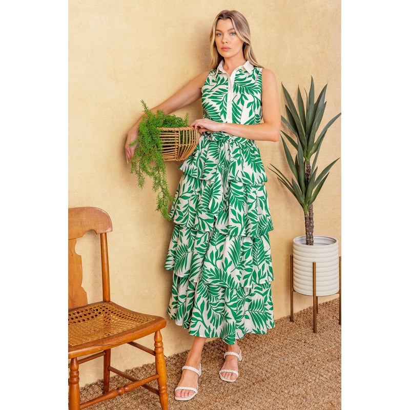 PARK AVENUE WOVEN WOVEN MIDI DRESS
