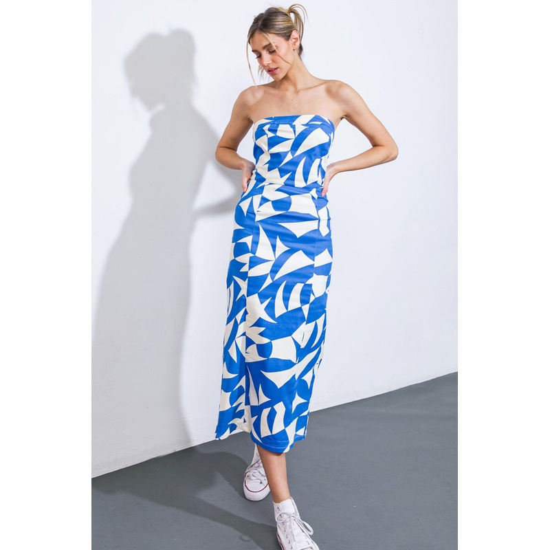 PICKING PETALS WOVEN MIDI DRESS