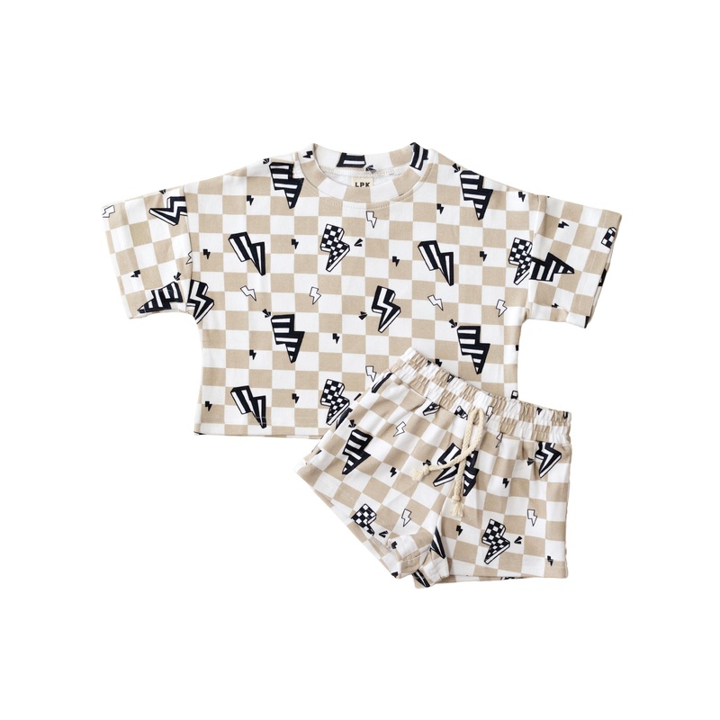 Shorts Set | Summer Bolts|0-3M|3-6M|6-12M|12-18M|18-24M|2T|3T|4T|5T|6-7Y|8-9Y