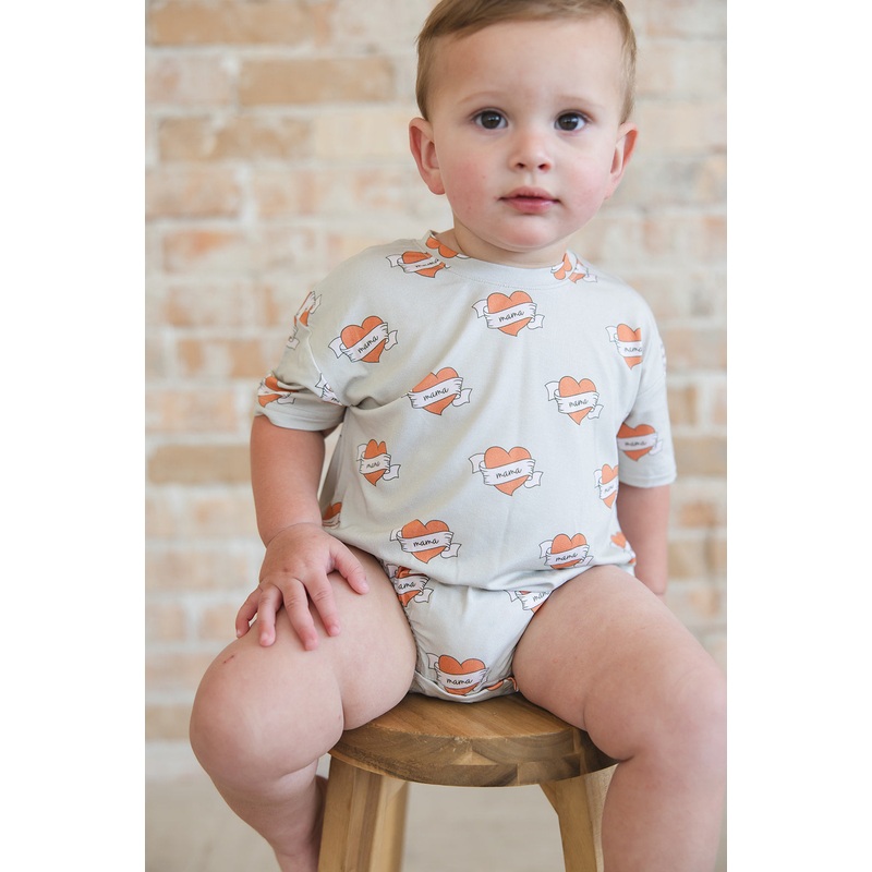 Tattoo Hearts – Bubble Tee|0-3M|3-6M|6-12M|12-18M|18-24M