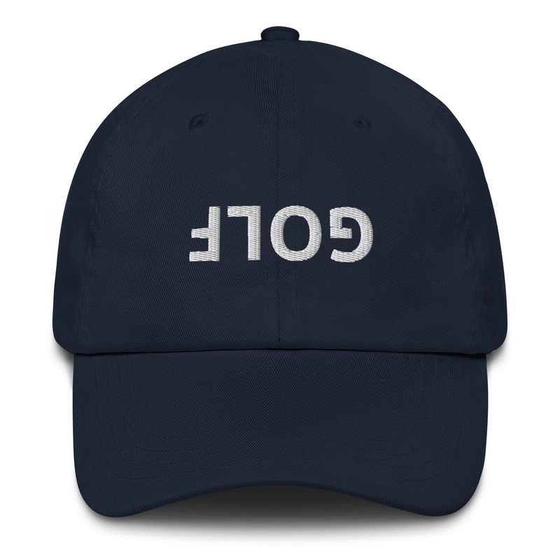 Upside Down Golf Dad Hat|Black|Navy|Cranberry|Spruce|Dark Grey