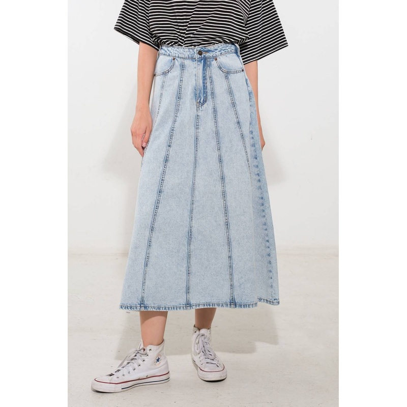 URBAN COWGIRL DENIM MIDI SKIRT