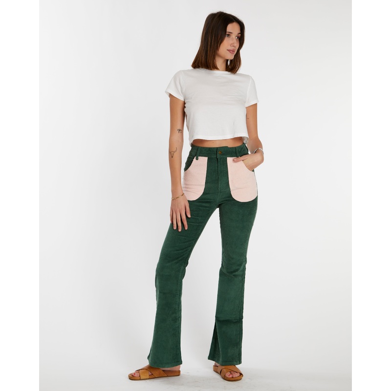 Women’s Bell Bottom (Forest Green/Powder Pink)