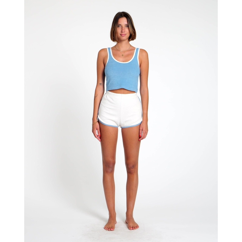 Women’s Terry Tank (Blue Poppy/Cream)