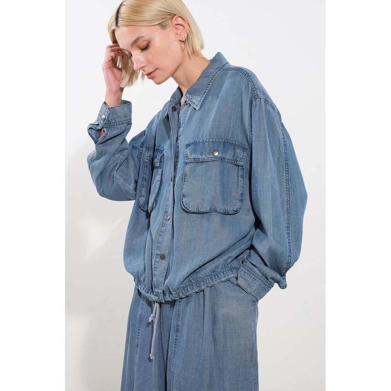 ACTIVE VIBE TENCEL JACKET|DENIM BLUE|S|M|L