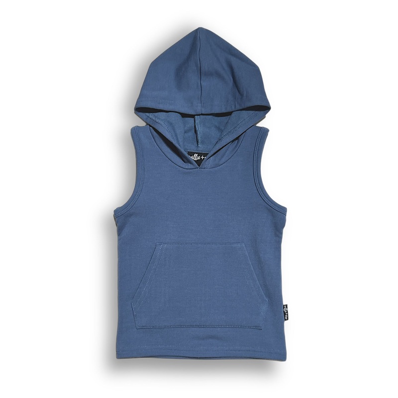 BAMBOO HOODIE TANK- Arctic|0/6M|6/12m|12/18m|18/24M|2T|3T|4T|5|6