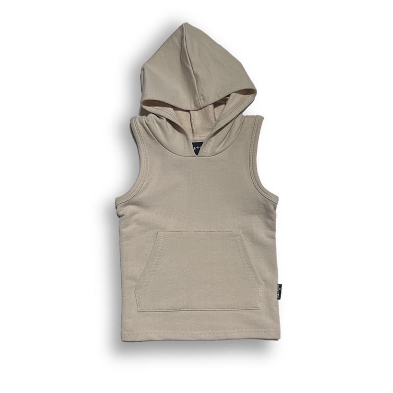 BAMBOO HOODIE TANK- Clay|0/6M|6/12m|12/18m|18/24M|2T|3T|4T|5|6