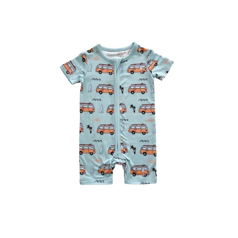 Bamboo Shorty Romper | Retro Beach