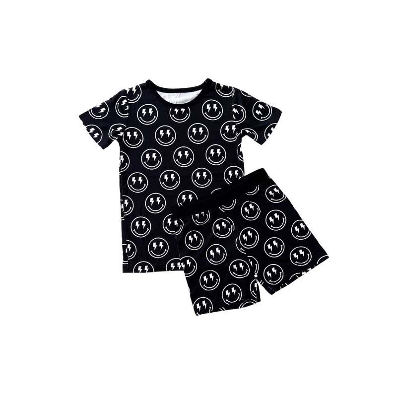 Bamboo Two Piece Shorts Set | Electric Smiley