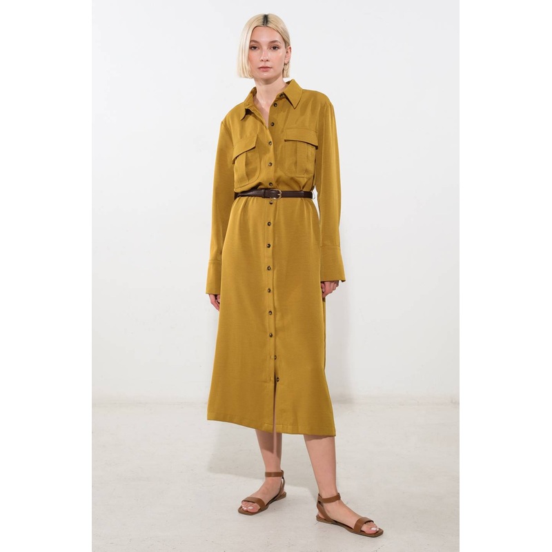 STATE OF BLISS WOVEN MIDI DRESS