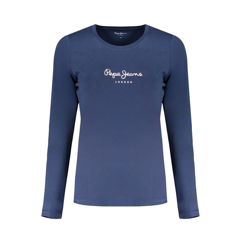 Pepe Jeans Blue Cotton Tops & T-Shirt