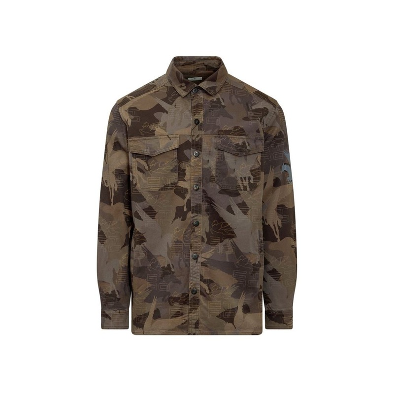 Etro Camouflage Cotton Shirt|M