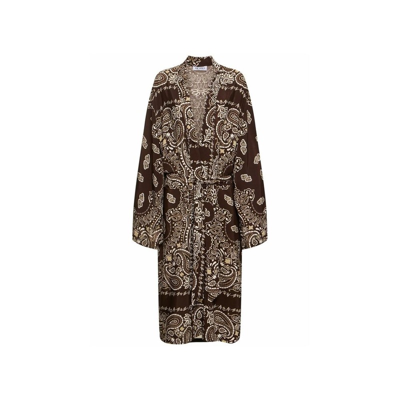 The Attico Printed Viscose Twill Kaftan Dress