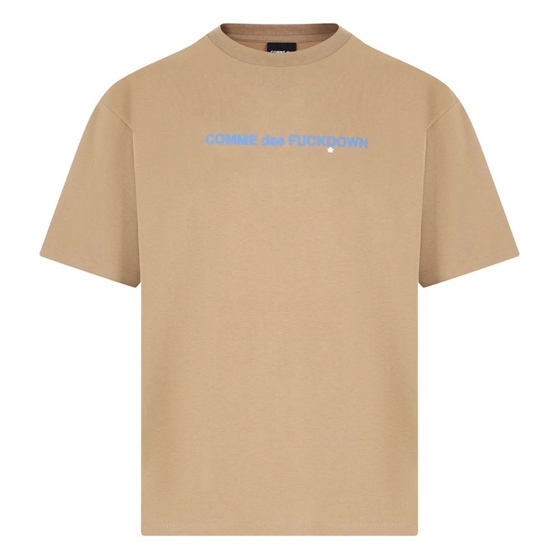 Comme Des Fuckdown Brown Cotton T-Shirt