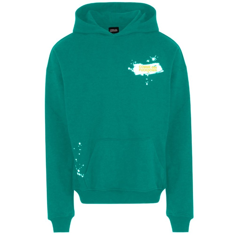 Comme Des Fuckdown Green Cotton Sweater