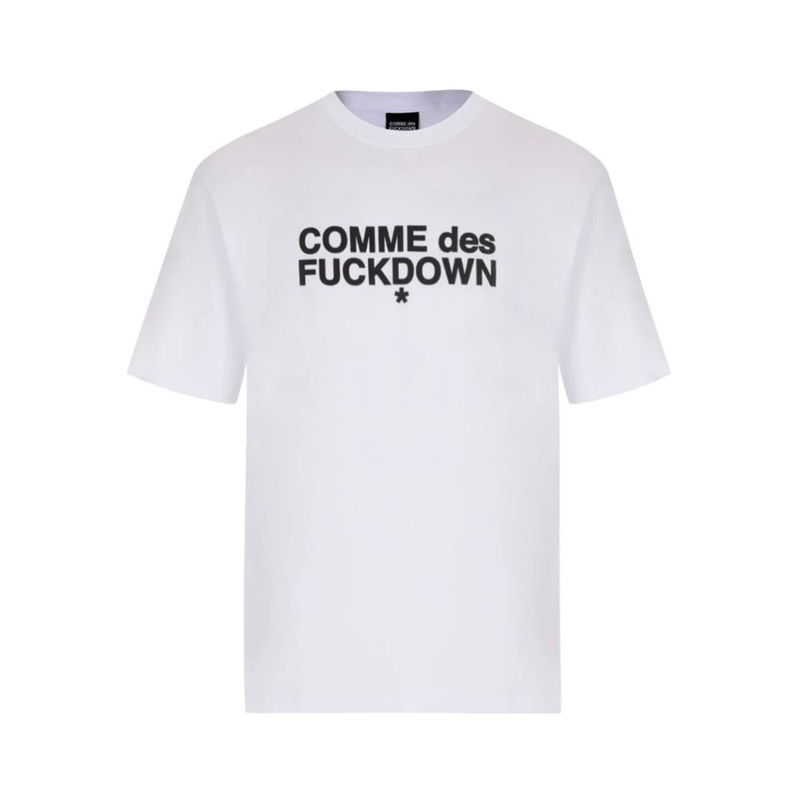 Comme Des Fuckdown White Cotton T-Shirt