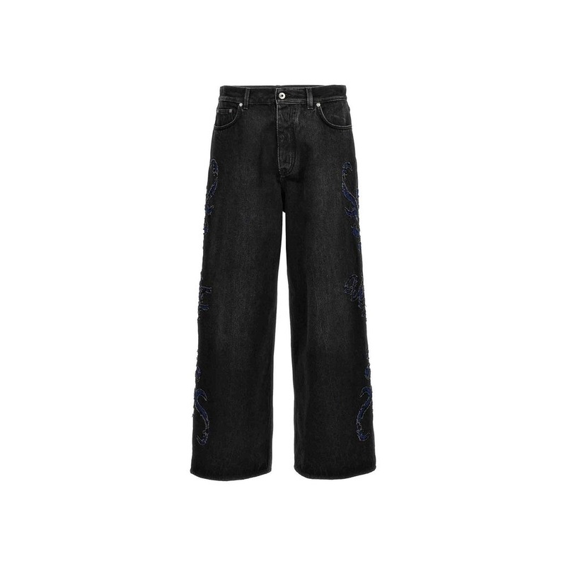 Off-White Denim Flared Jeans|W33