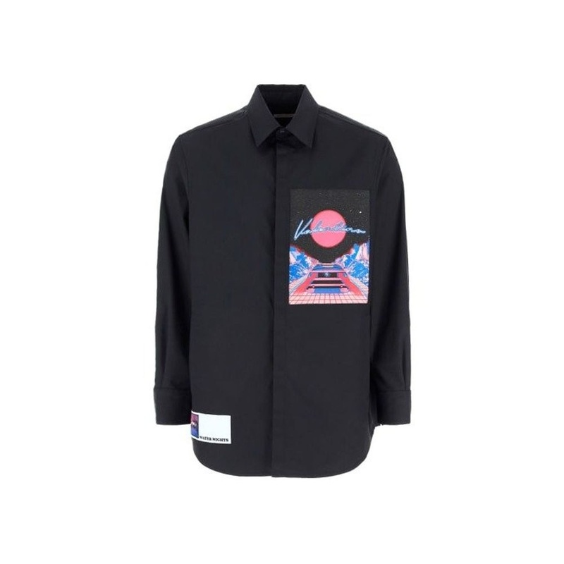 Valentino Logo Patch Shirt|48 | M|IT50 | L