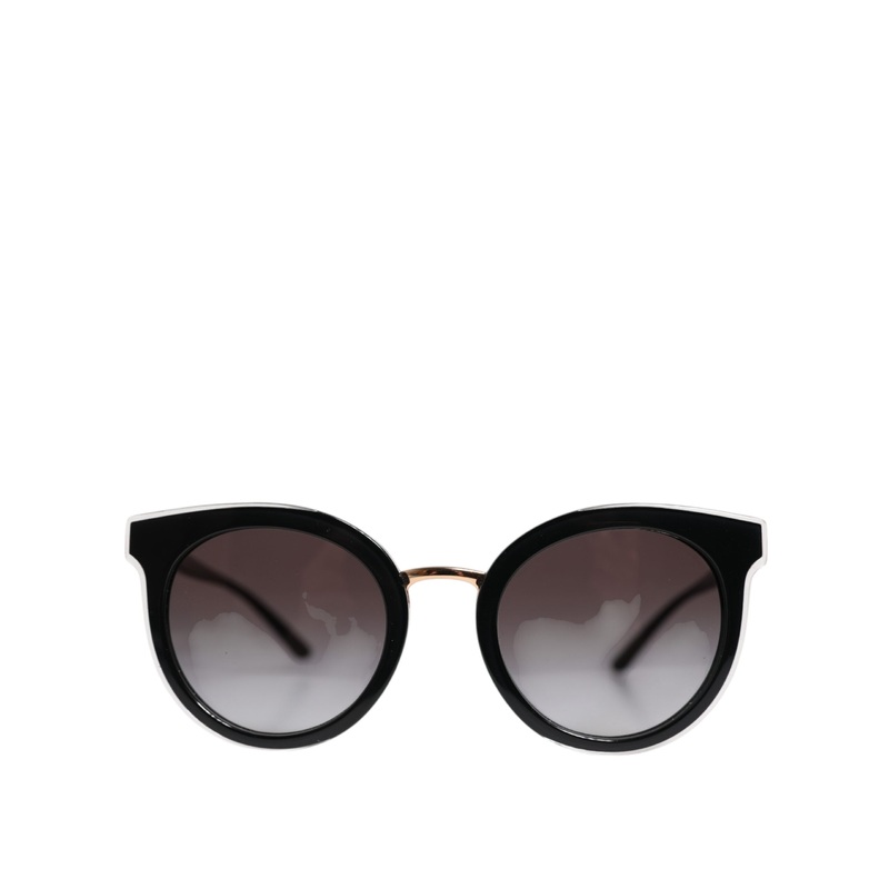 Dolce & Gabbana Black Transparent Trim Round DG4371-F Eyewear Sunglasses