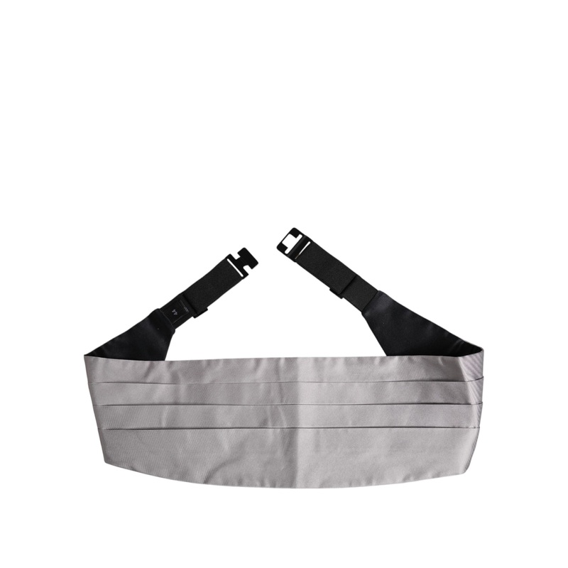 Dolce & Gabbana Gray Men 100% Silk Belt Wide Waist Cummerbund