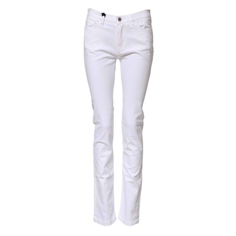 Dolce & Gabbana White GRACE Mid Waisted Skinny Denim Jeans