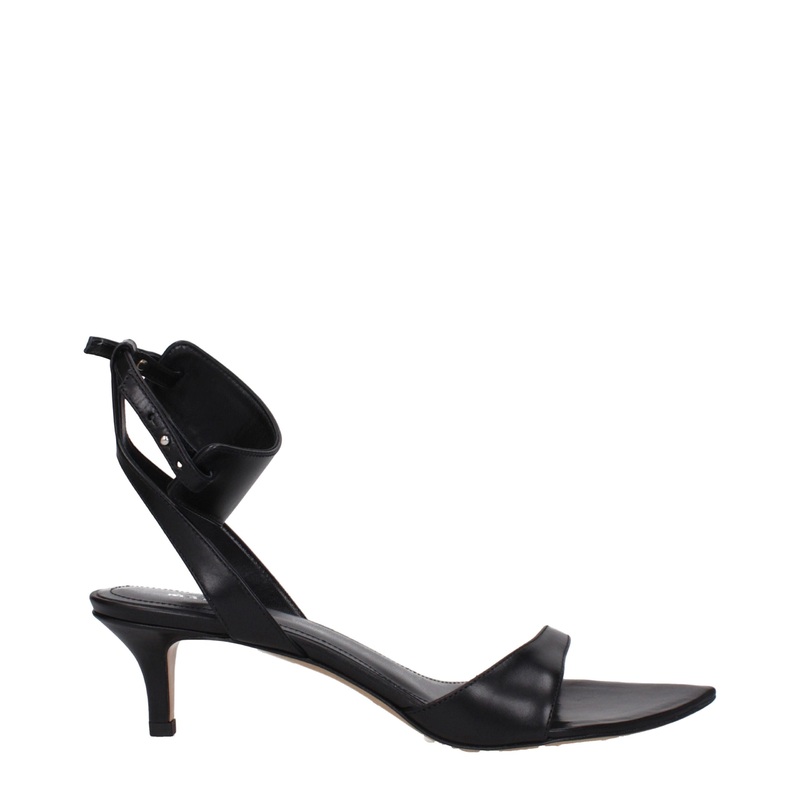 Isabel Marant Black Leather Flat Sandals