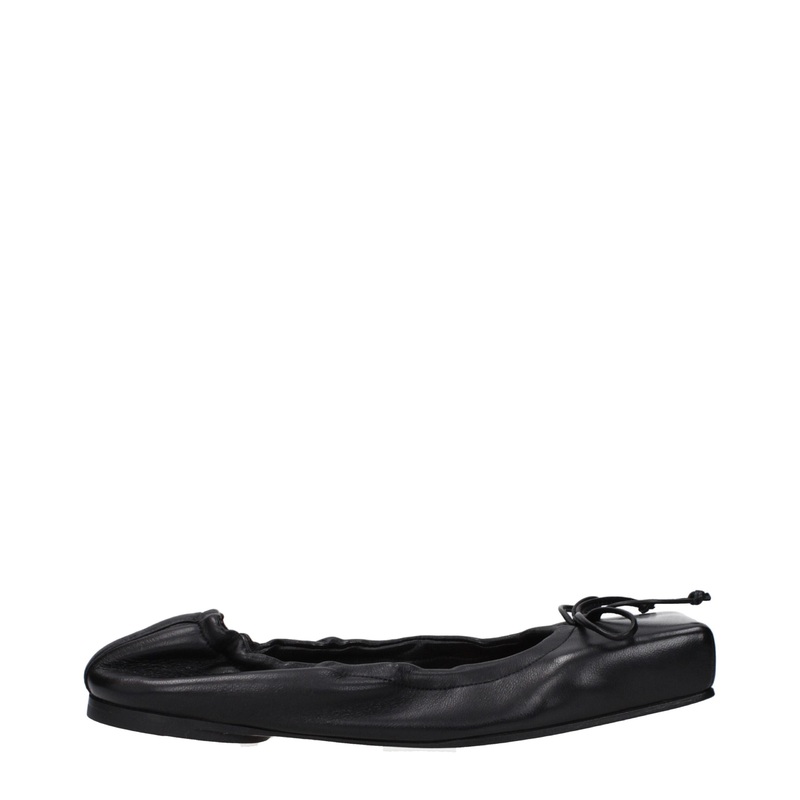 Jacquemus Black Leather Ballet Flats